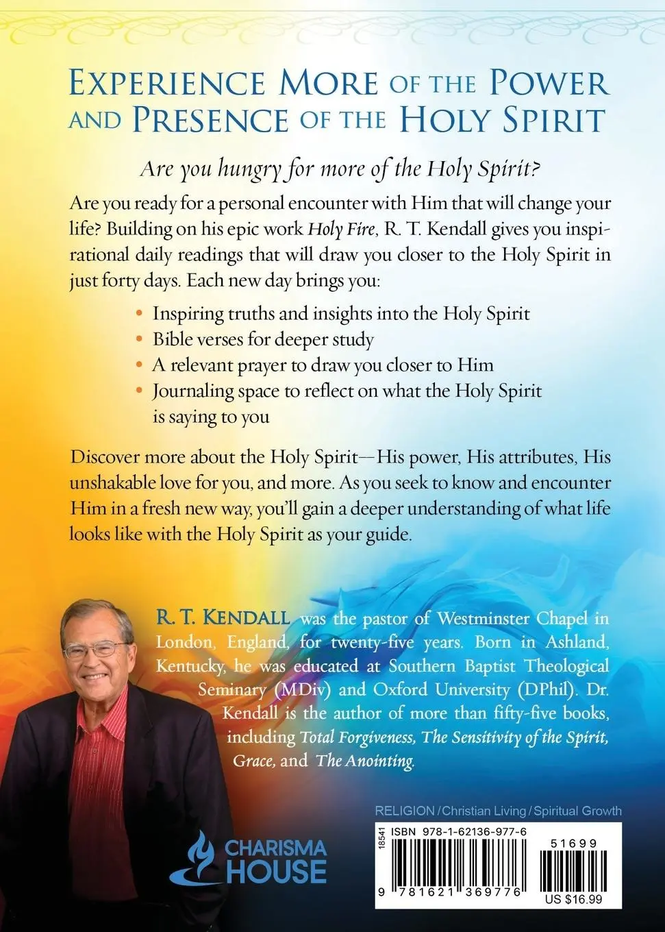 Rückseite: 9781621369776 | 40 Days With the Holy Spirit | R. T. Kendall | Taschenbuch | Englisch