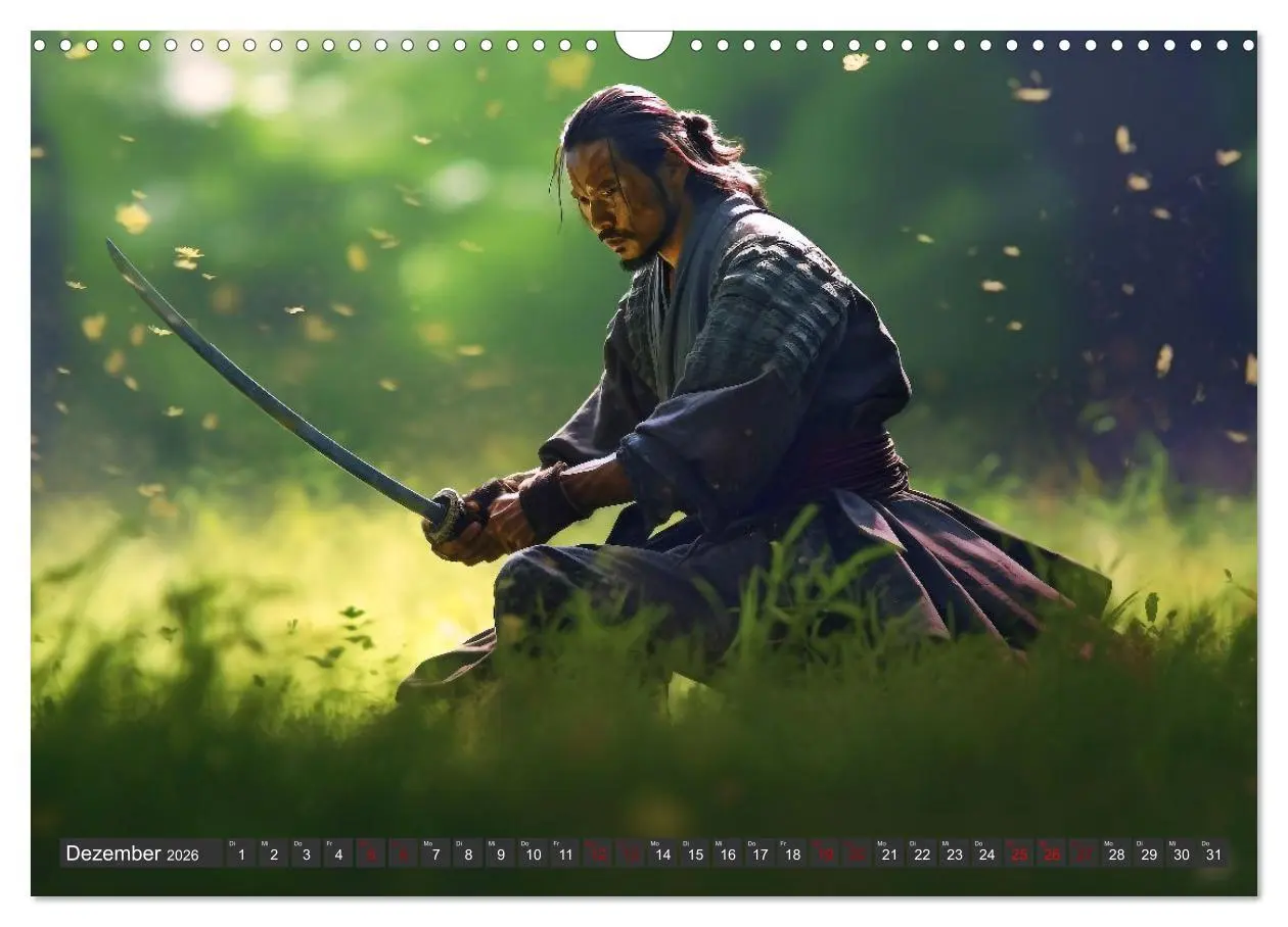 Bild: 9783457519776 | Samurai - ein Leben in Meditation (Wandkalender 2026 DIN A3 quer),...