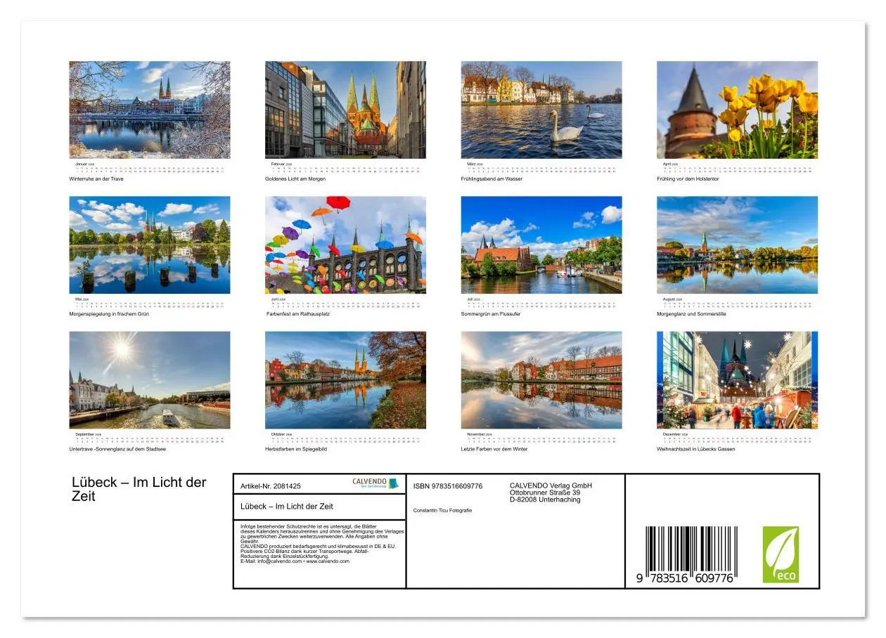 Bild: 9783516609776 | Lübeck - Im Licht der Zeit (Wandkalender 2026 DIN A4 quer),...