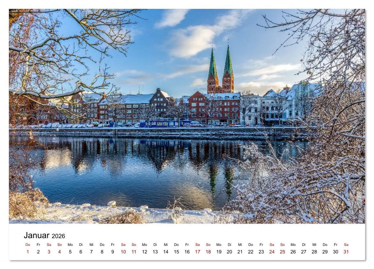 Bild: 9783516609776 | Lübeck - Im Licht der Zeit (Wandkalender 2026 DIN A4 quer),...