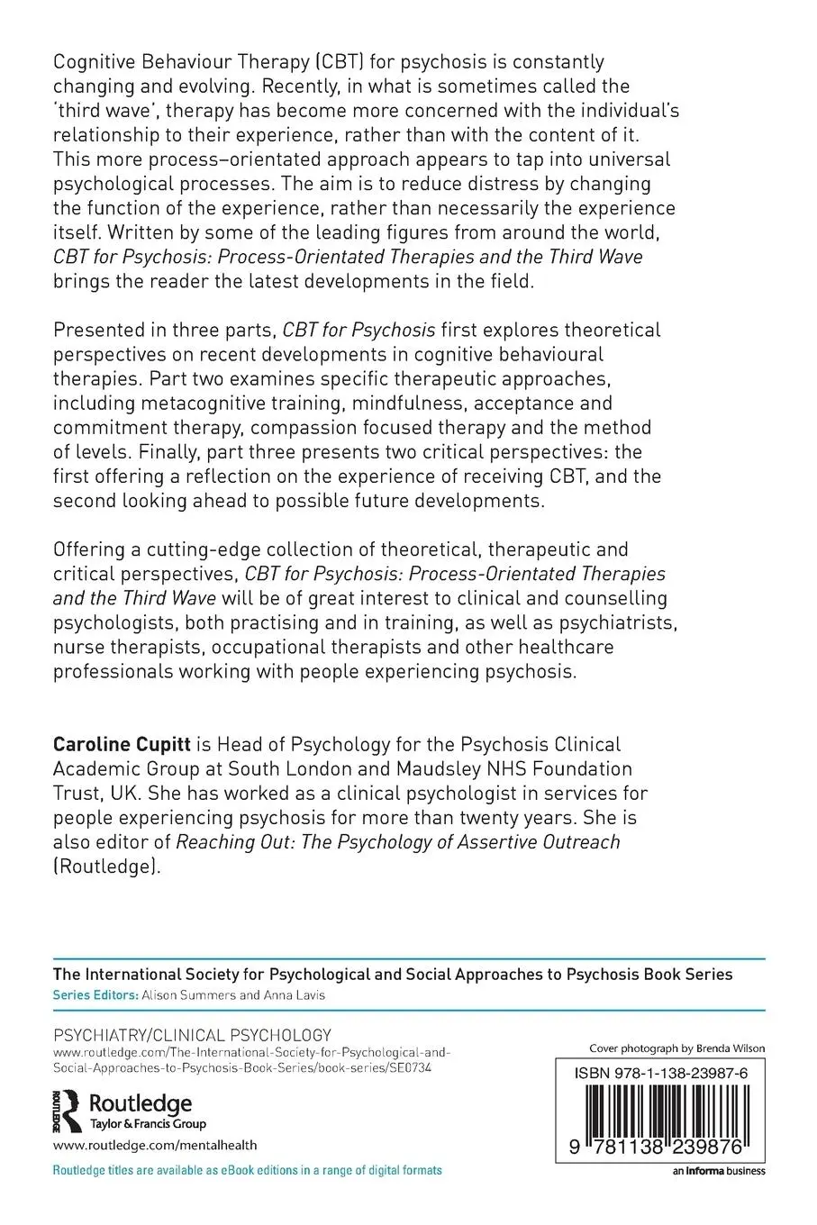 Rückseite: 9781138239876 | CBT for Psychosis | Process-orientated Therapies and the Third Wave