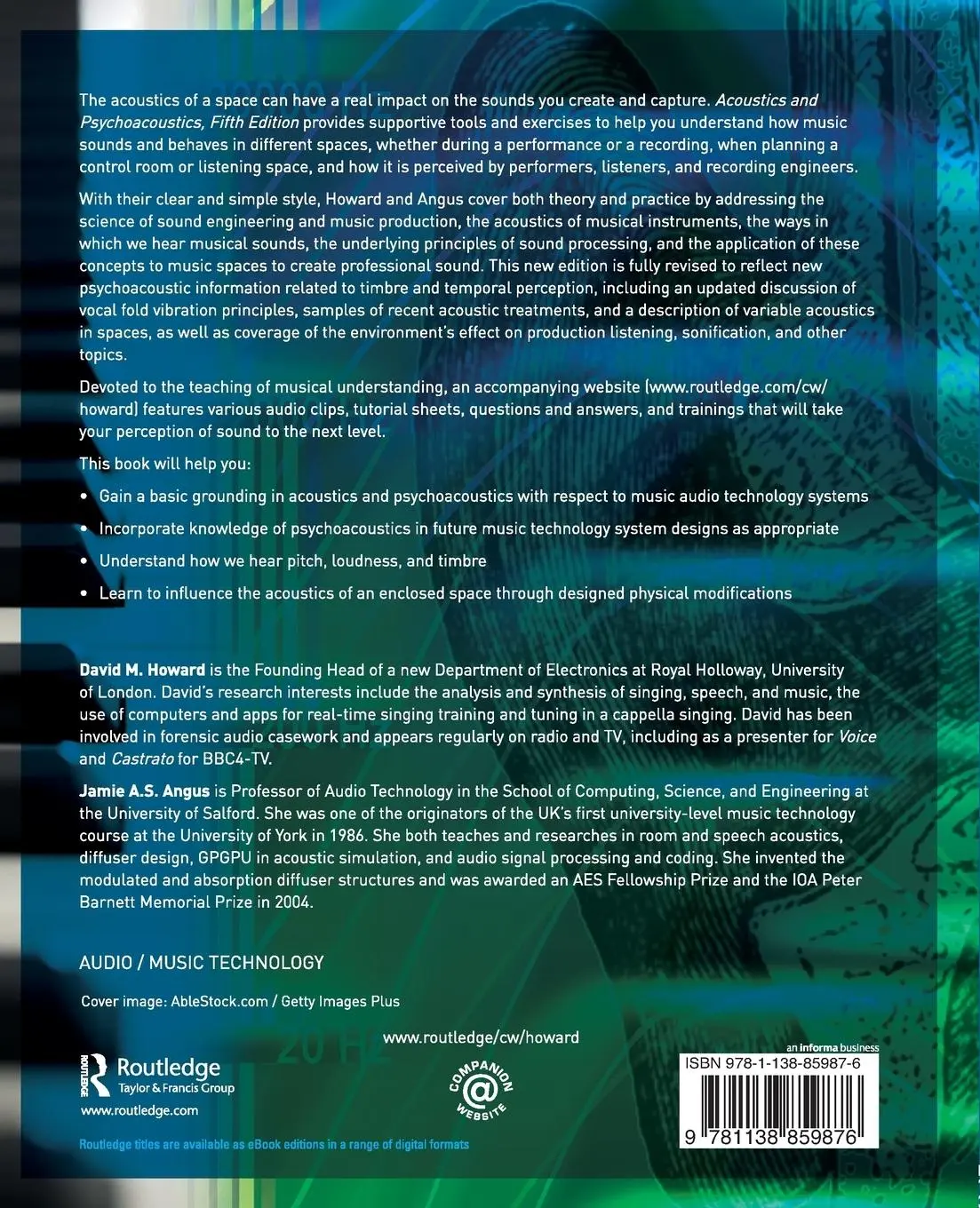 Rückseite: 9781138859876 | Acoustics and Psychoacoustics | David M. Howard (u. a.) | Taschenbuch
