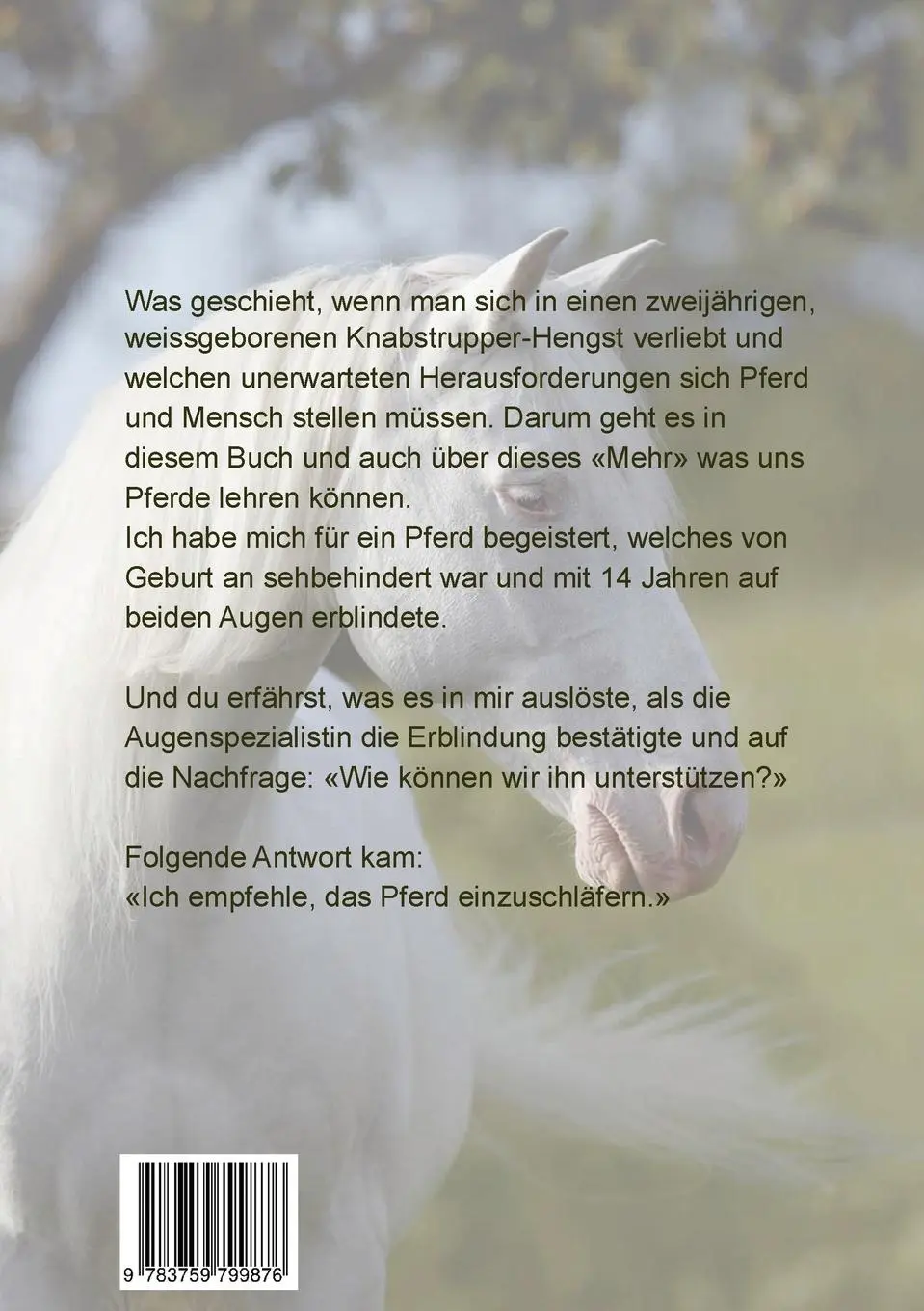 Rückseite: 9783759799876 | Artali | Die Geschichte eines blinden Pferdes | Michaela Ghisletta