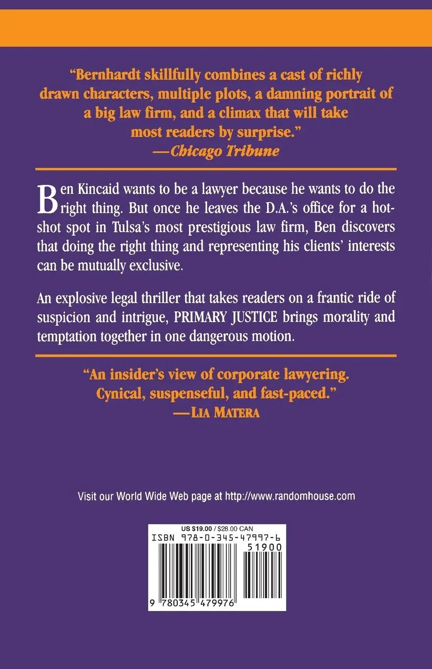 Rückseite: 9780345479976 | Primary Justice | A Ben Kincaid Novel of Suspense | William Bernhardt