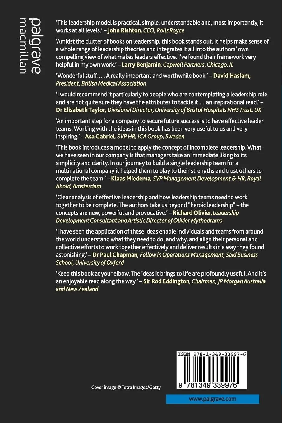 Rückseite: 9781349339976 | Leadership: All You Need to Know | David Pendleton (u. a.) | Buch | x