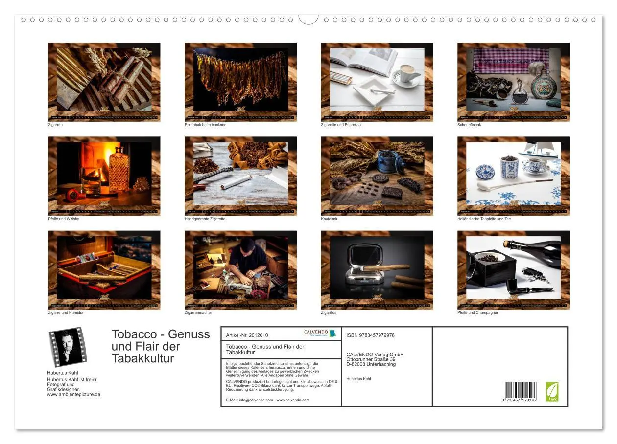Bild: 9783457979976 | Tobacco - Genuss und Flair der Tabakkultur (Wandkalender 2026 DIN...