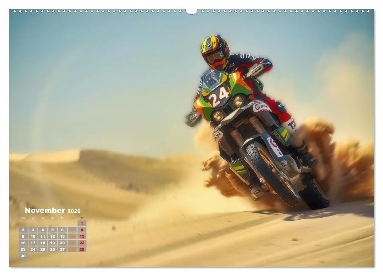Bild: 9783516689976 | Wüstenrallye Dakar Motorrad (hochwertiger Premium Wandkalender 2026...
