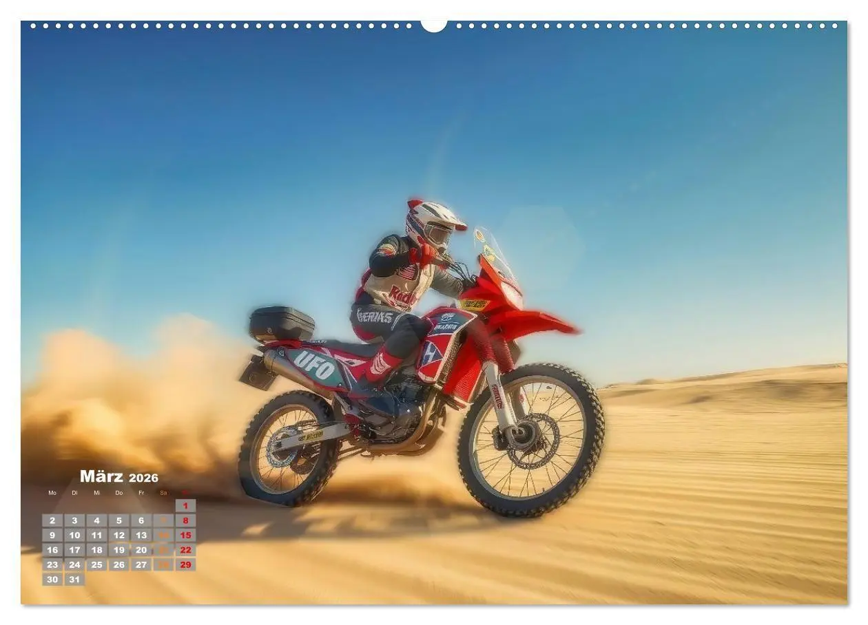 Bild: 9783516689976 | Wüstenrallye Dakar Motorrad (hochwertiger Premium Wandkalender 2026...