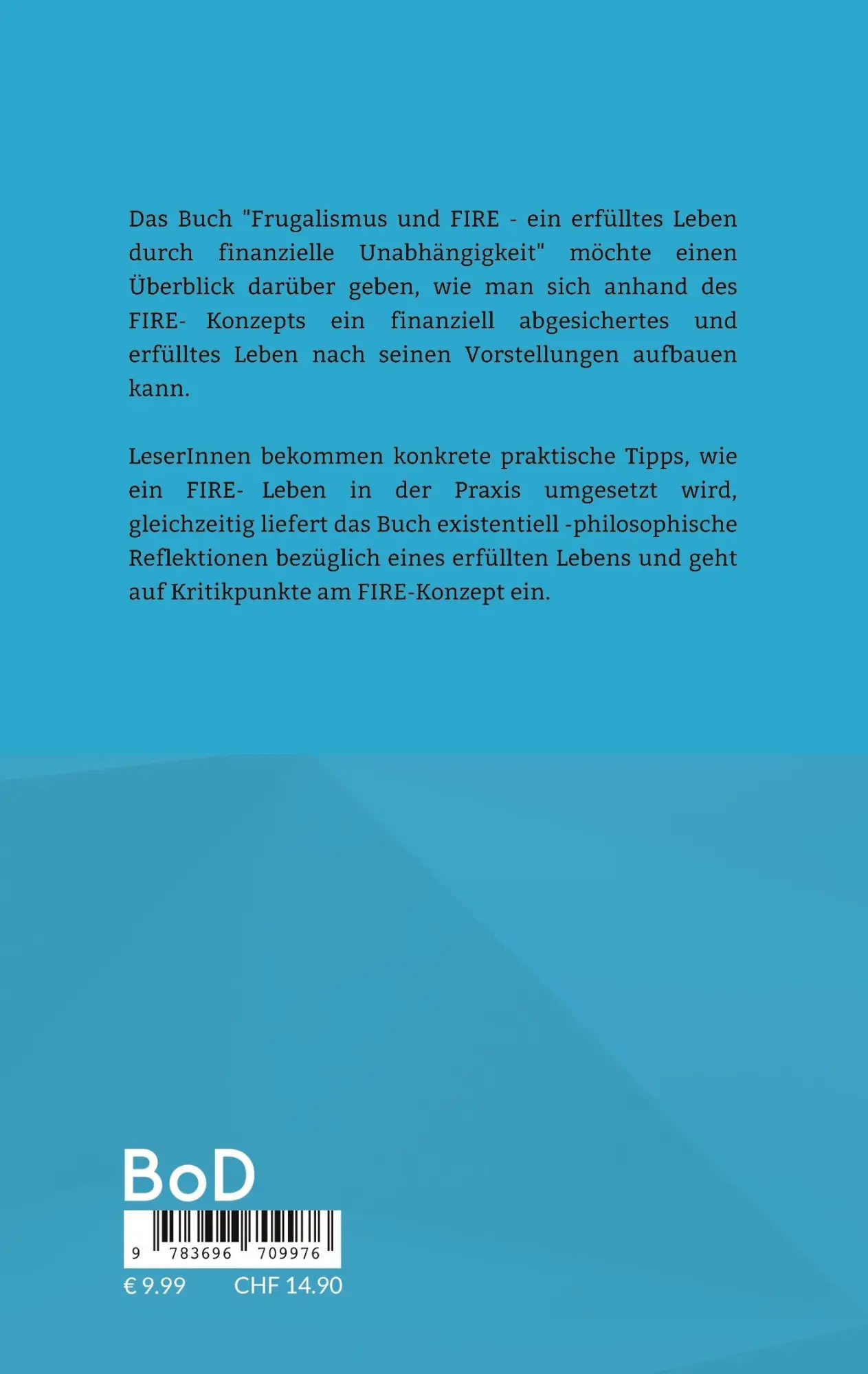 Rückseite: 9783696709976 | Frugalismus und FIRE | der Lebensphilosoph | Taschenbuch | 108 S.