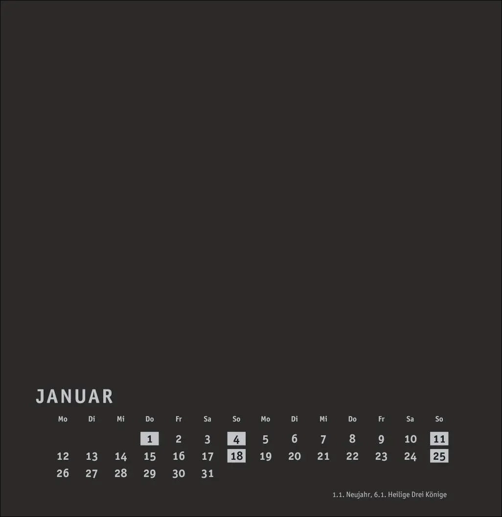 Bild: 9783756409976 | Premium-Bastelkalender schwarz groß 2026 | Kalender | Spiralbindung