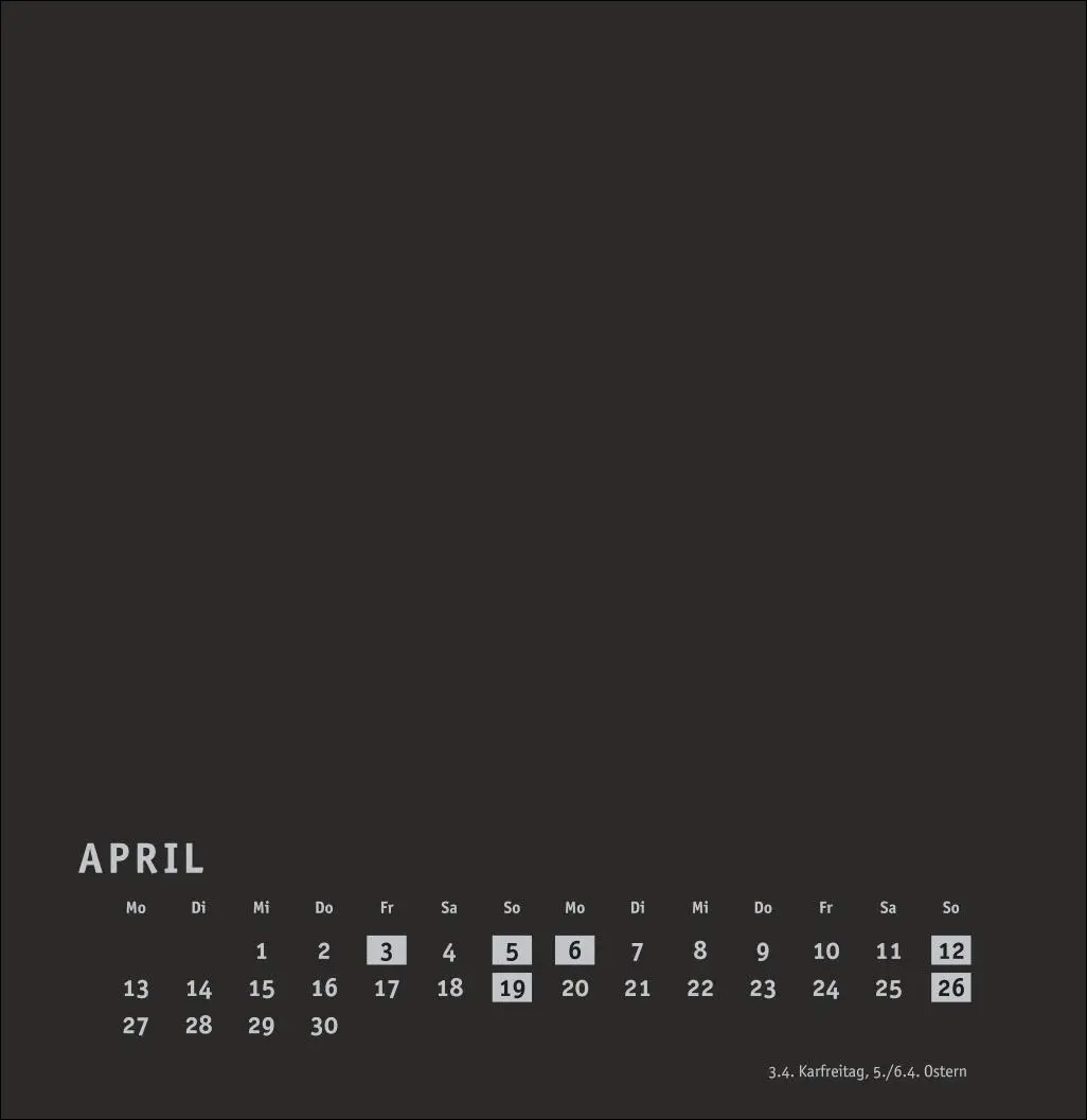 Bild: 9783756409976 | Premium-Bastelkalender schwarz groß 2026 | Kalender | Spiralbindung