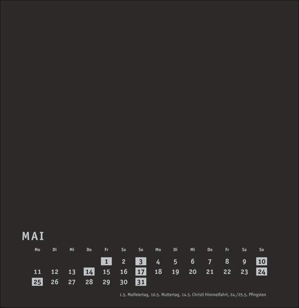 Bild: 9783756409976 | Premium-Bastelkalender schwarz groß 2026 | Kalender | Spiralbindung