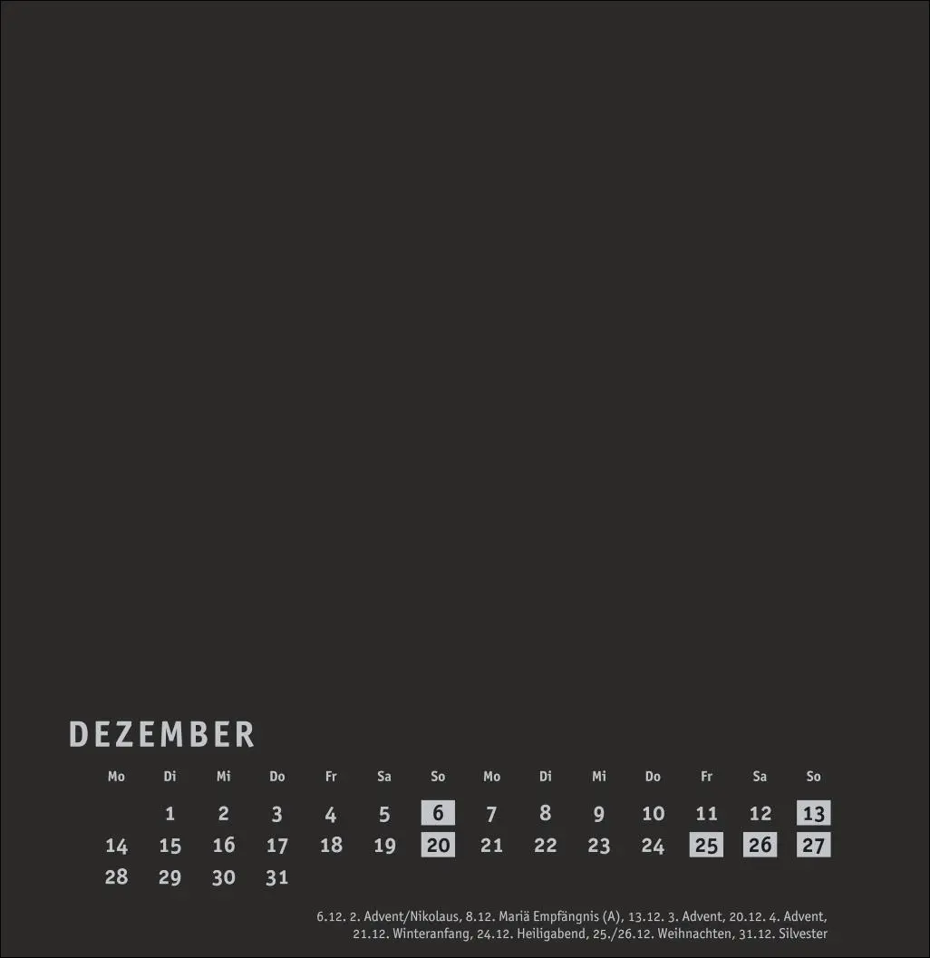 Bild: 9783756409976 | Premium-Bastelkalender schwarz groß 2026 | Kalender | Spiralbindung