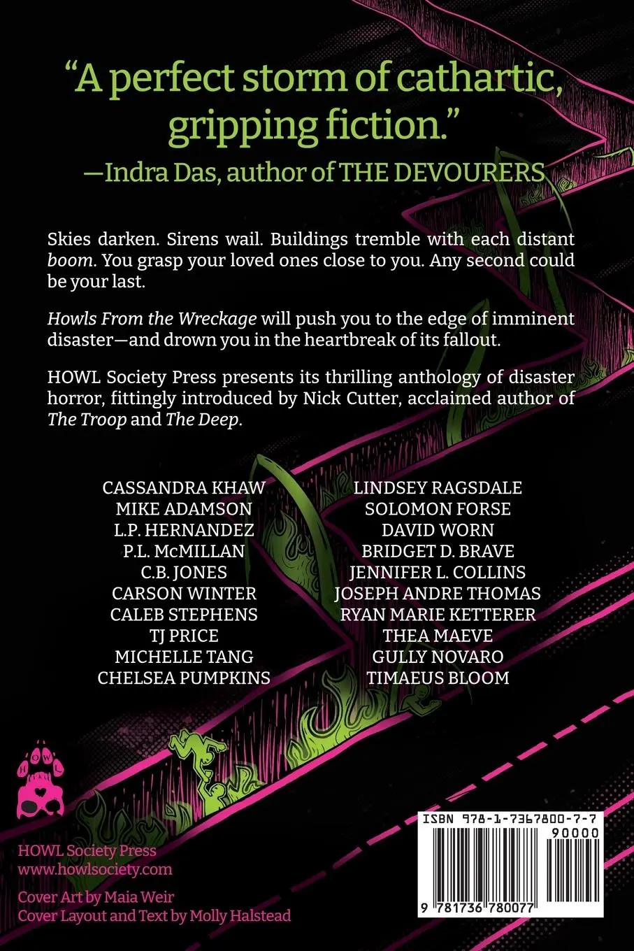 Rückseite: 9781736780077 | Howls From the Wreckage | An Anthology of Disaster Horror | Khaw