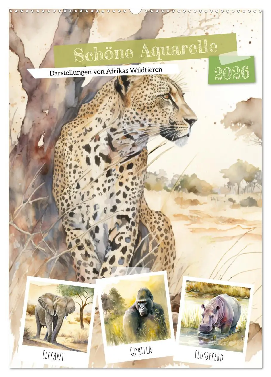 Cover: 9783516320077 | Schöne Aquarelle. Darstellungen von Afrikas Wildtieren...