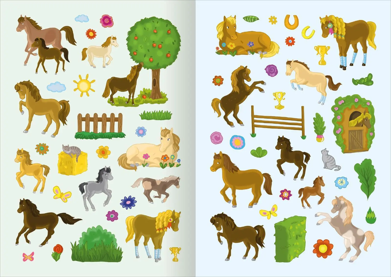 Bild: 9783845860077 | MINI-Stickerheft - Pferde | Über 200 Sticker | Isabelle Metzen | Buch