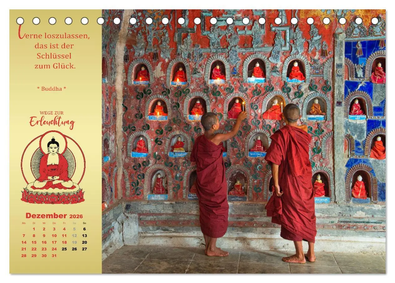 Bild: 9783457530177 | Buddhistische Weisheiten - Wege zur Erleuchtung (Tischkalender 2026...