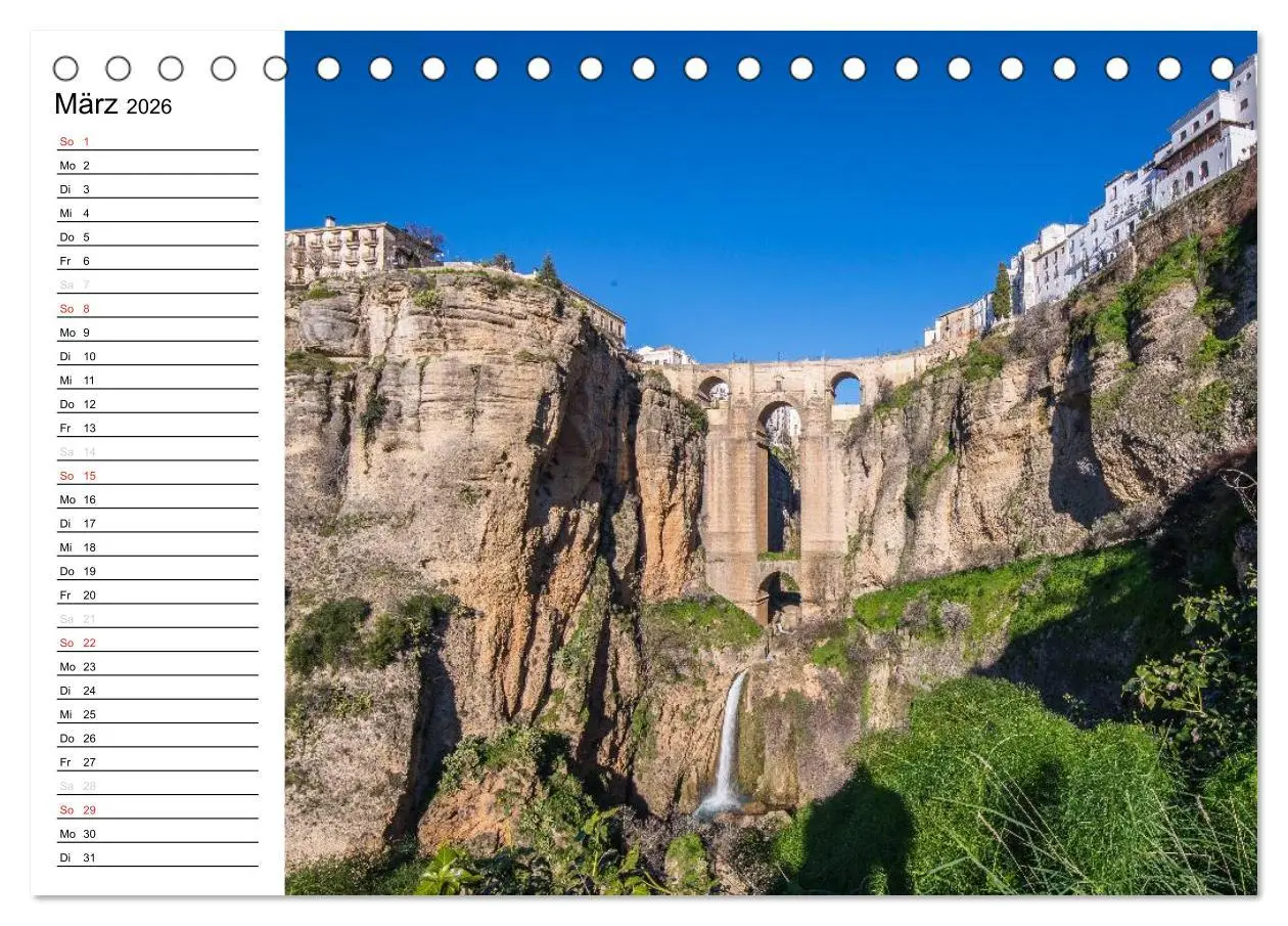 Bild: 9783516000177 | Andalusien (Tischkalender 2026 DIN A5 quer), CALVENDO Monatskalender