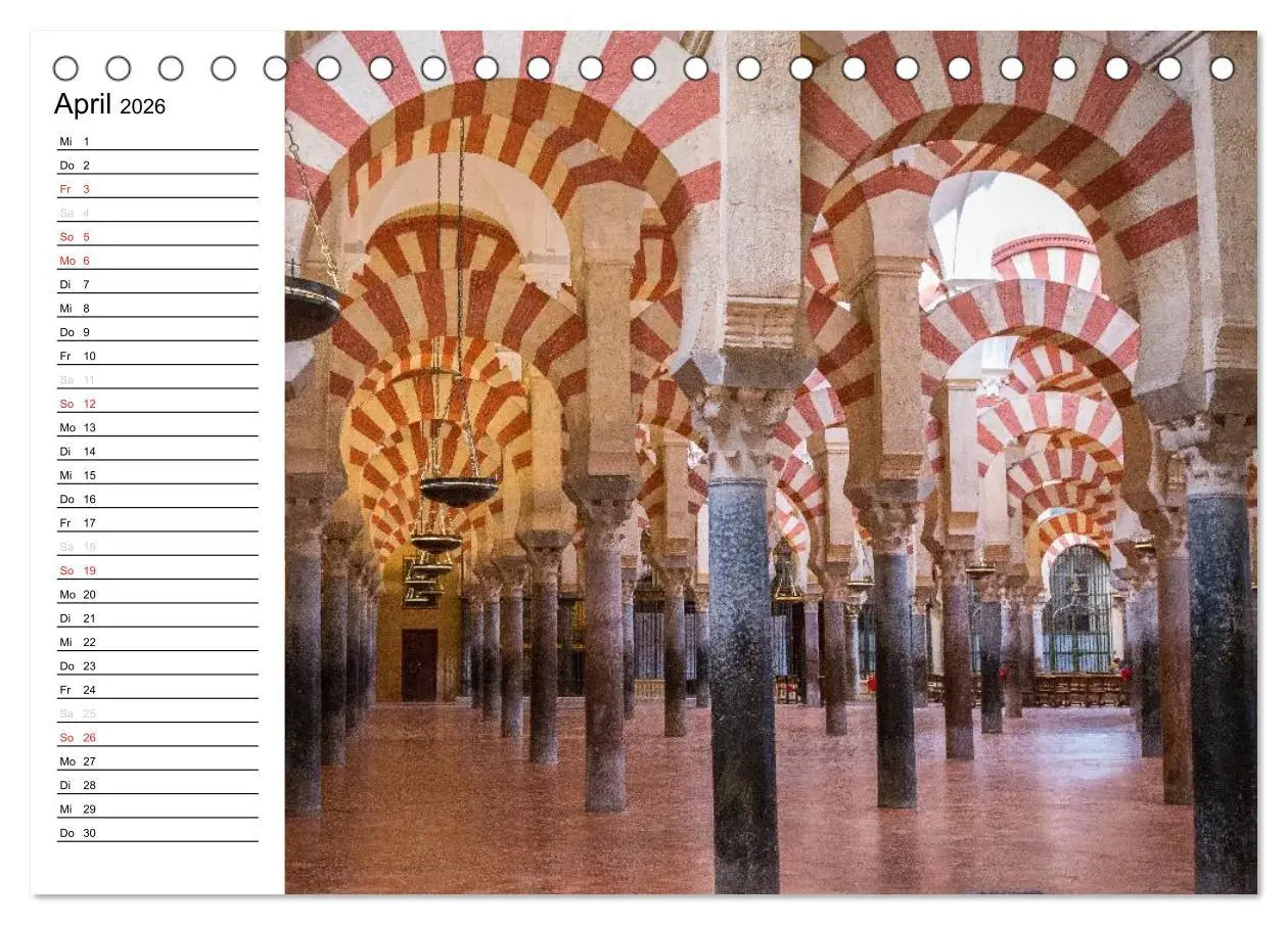Bild: 9783516000177 | Andalusien (Tischkalender 2026 DIN A5 quer), CALVENDO Monatskalender