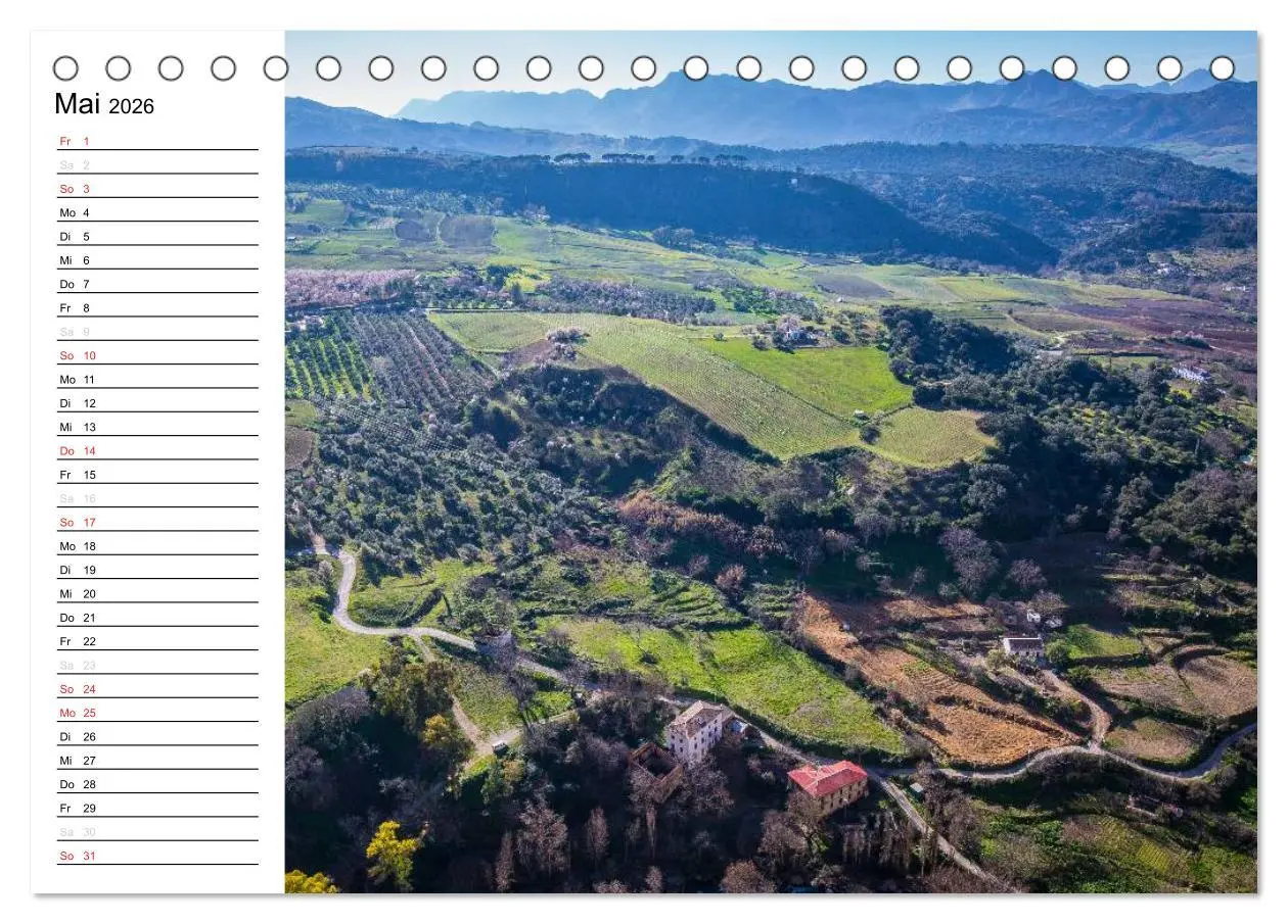 Bild: 9783516000177 | Andalusien (Tischkalender 2026 DIN A5 quer), CALVENDO Monatskalender