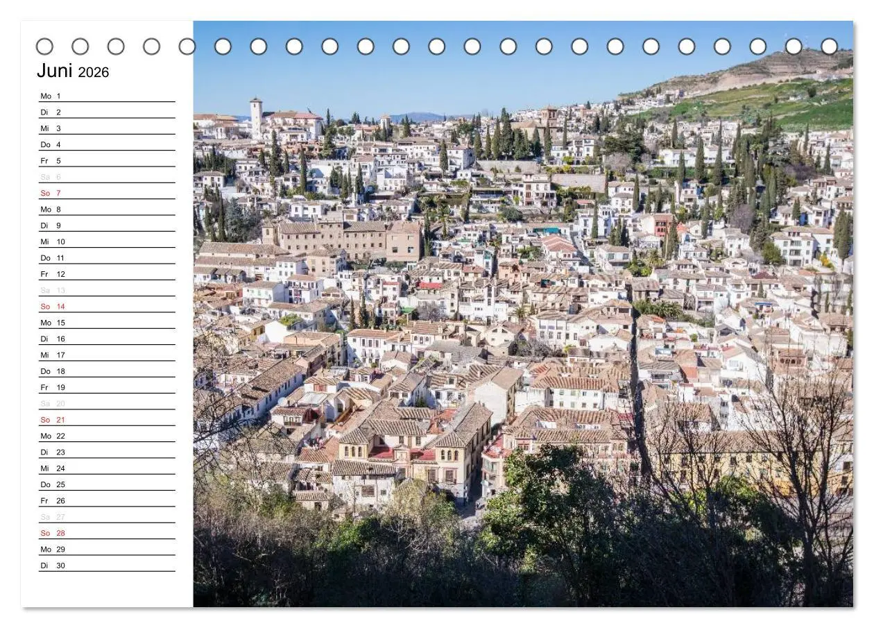 Bild: 9783516000177 | Andalusien (Tischkalender 2026 DIN A5 quer), CALVENDO Monatskalender