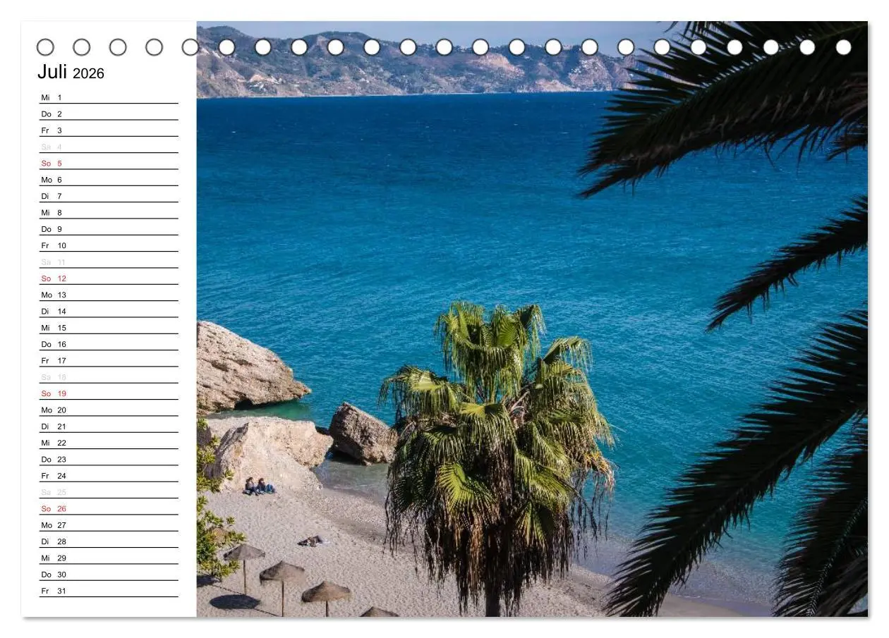 Bild: 9783516000177 | Andalusien (Tischkalender 2026 DIN A5 quer), CALVENDO Monatskalender