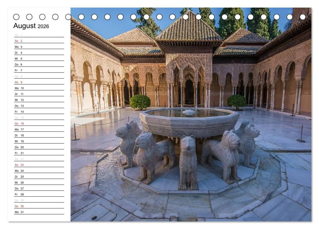 Bild: 9783516000177 | Andalusien (Tischkalender 2026 DIN A5 quer), CALVENDO Monatskalender