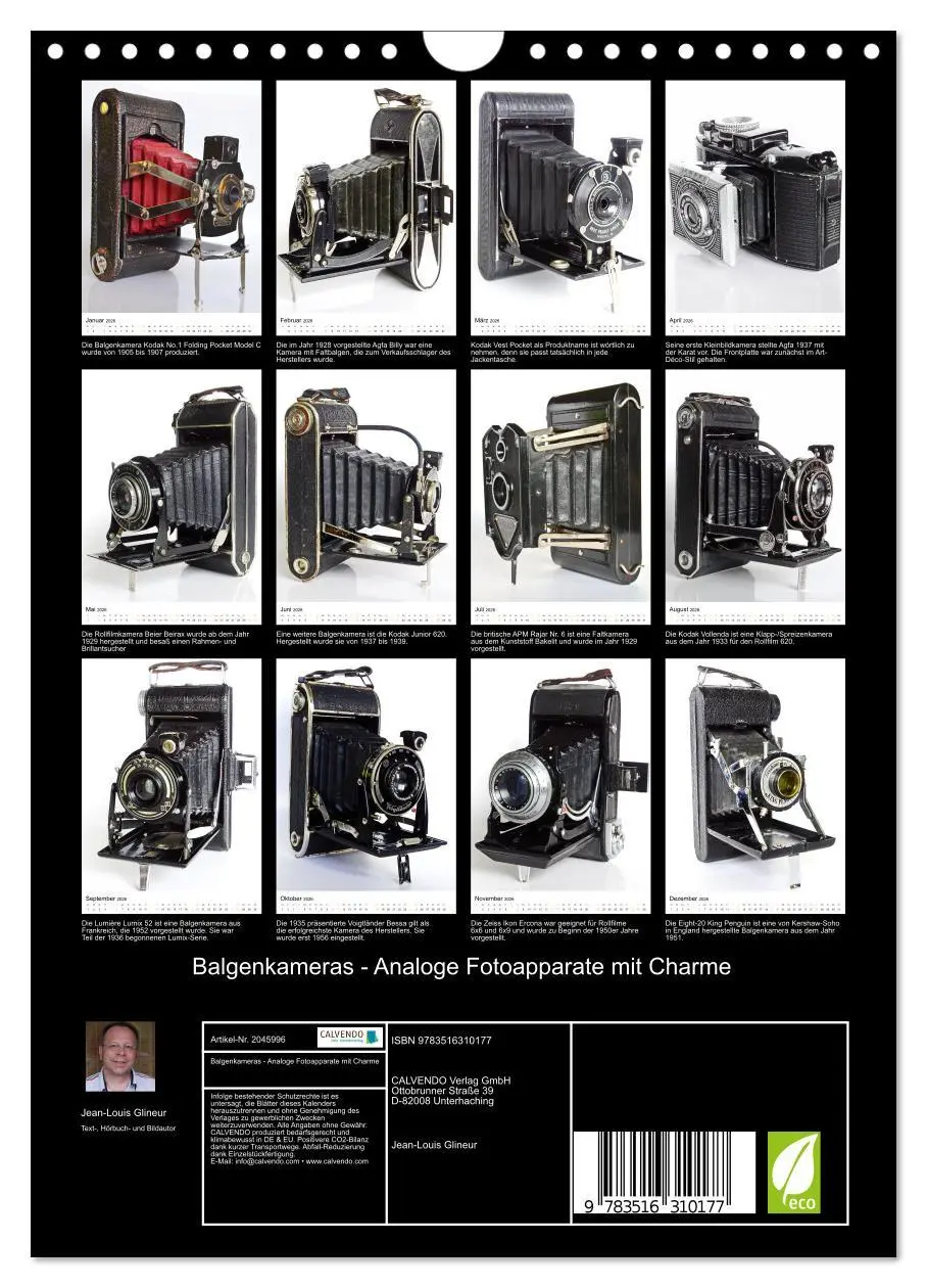 Bild: 9783516310177 | Balgenkameras - Analoge Fotoapparate mit Charme (Wandkalender 2026...