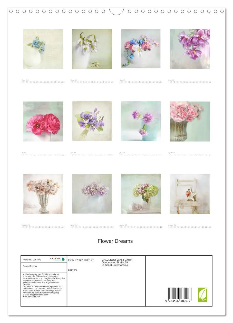 Bild: 9783516480177 | Flower Dreams (Wandkalender 2026 DIN A3 hoch), CALVENDO Monatskalender
