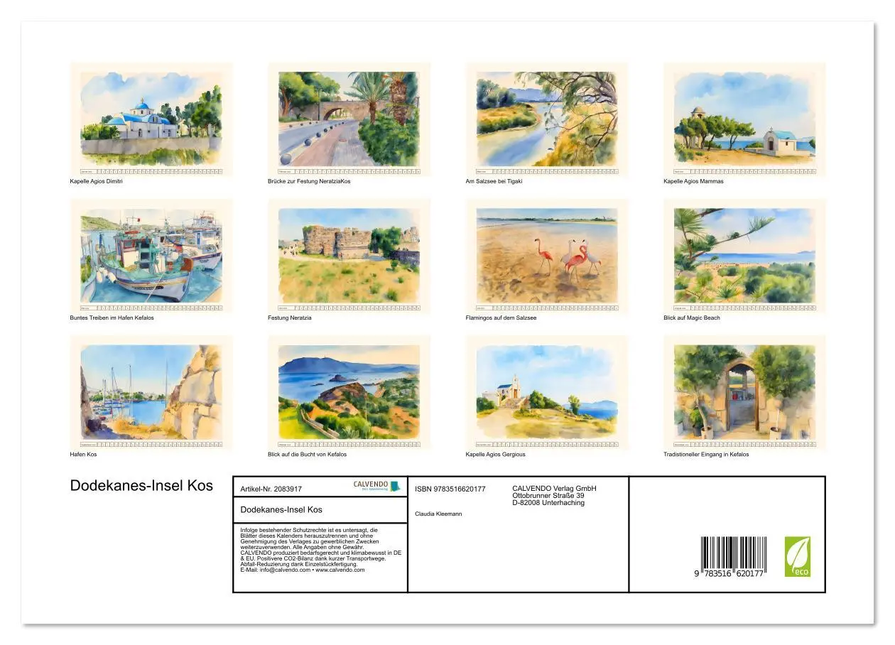 Bild: 9783516620177 | Dodekanes-Insel Kos (hochwertiger Premium Wandkalender 2026 DIN A2...