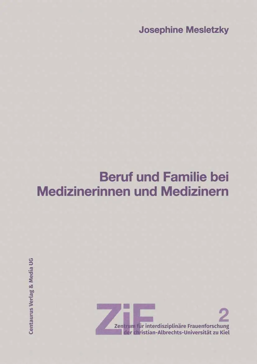 Cover: 9783825500177 | Beruf und Familie bei Medizinerinnen und Medizinern | Taschenbuch | ii