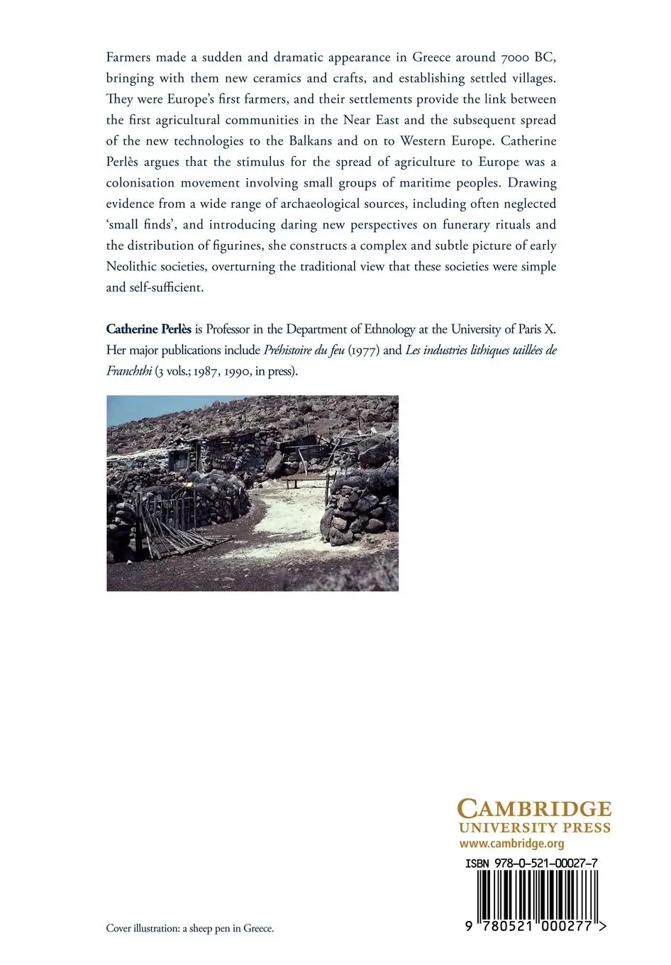 Rückseite: 9780521000277 | The Early Neolithic in Greece | Catherine Perles (u. a.) | Taschenbuch