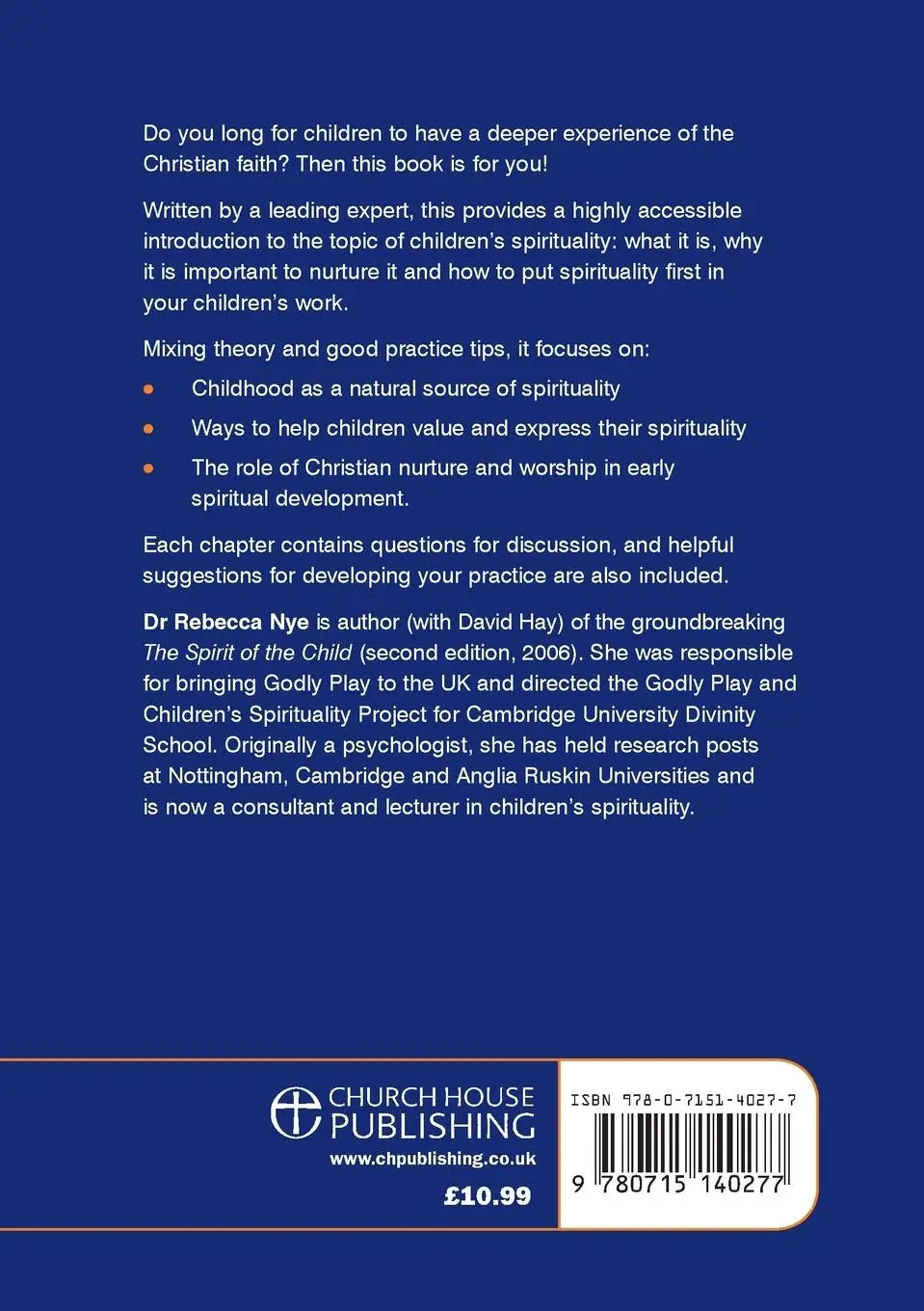 Rückseite: 9780715140277 | Children's Spirituality | What It Is and Why It Matters | Rebecca Nye