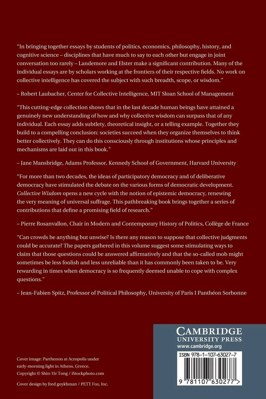 Rückseite: 9781107630277 | Collective Wisdom | Principles and Mechanisms | Landemore (u. a.)