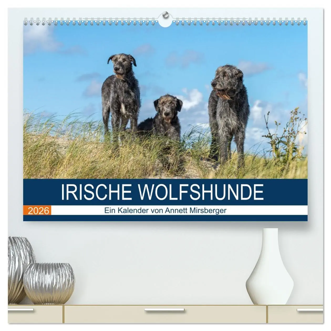 Cover: 9783457760277 | Irische Wolfshunde (hochwertiger Premium Wandkalender 2026 DIN A2...