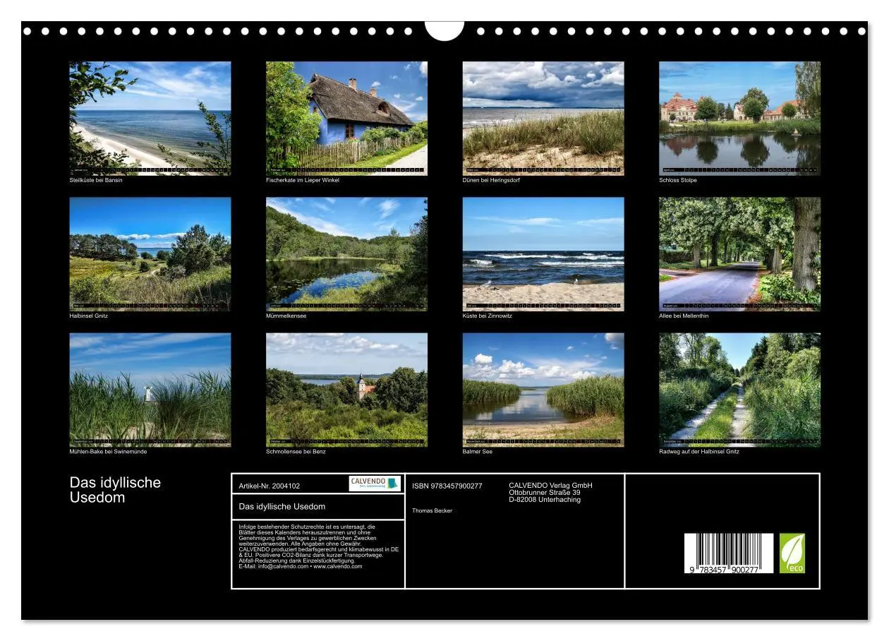 Bild: 9783457900277 | Das idyllische Usedom (Wandkalender 2026 DIN A3 quer), CALVENDO...