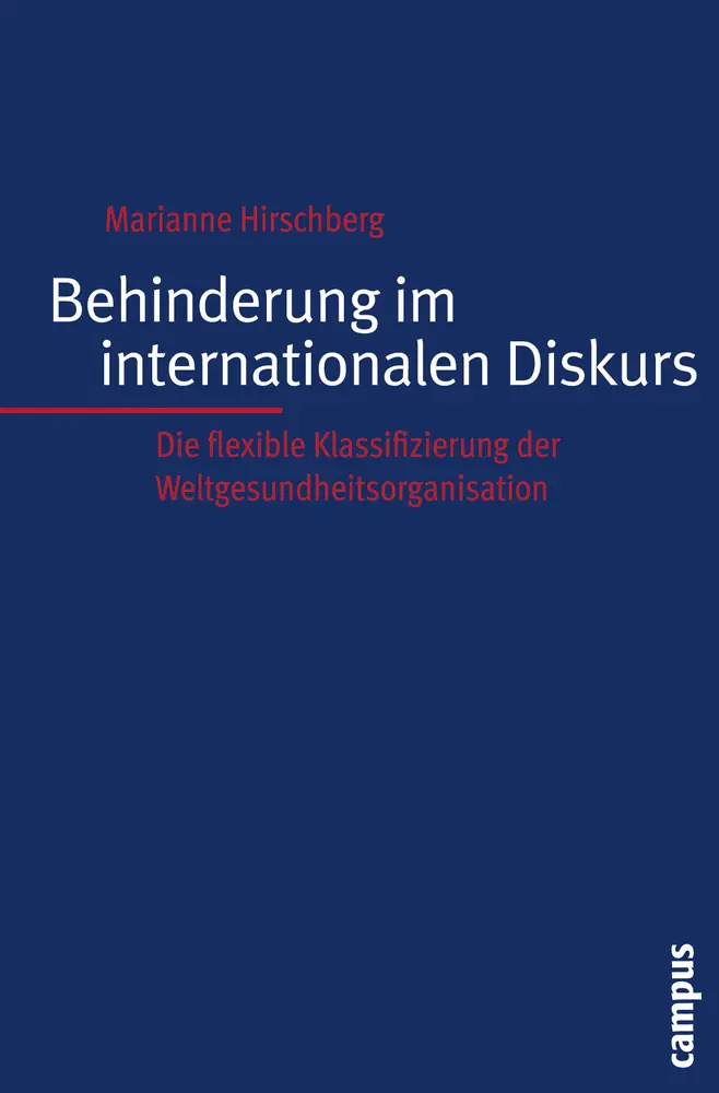 Cover: 9783593390277 | Behinderung im internationalen Diskurs | Marianne Hirschberg | Buch
