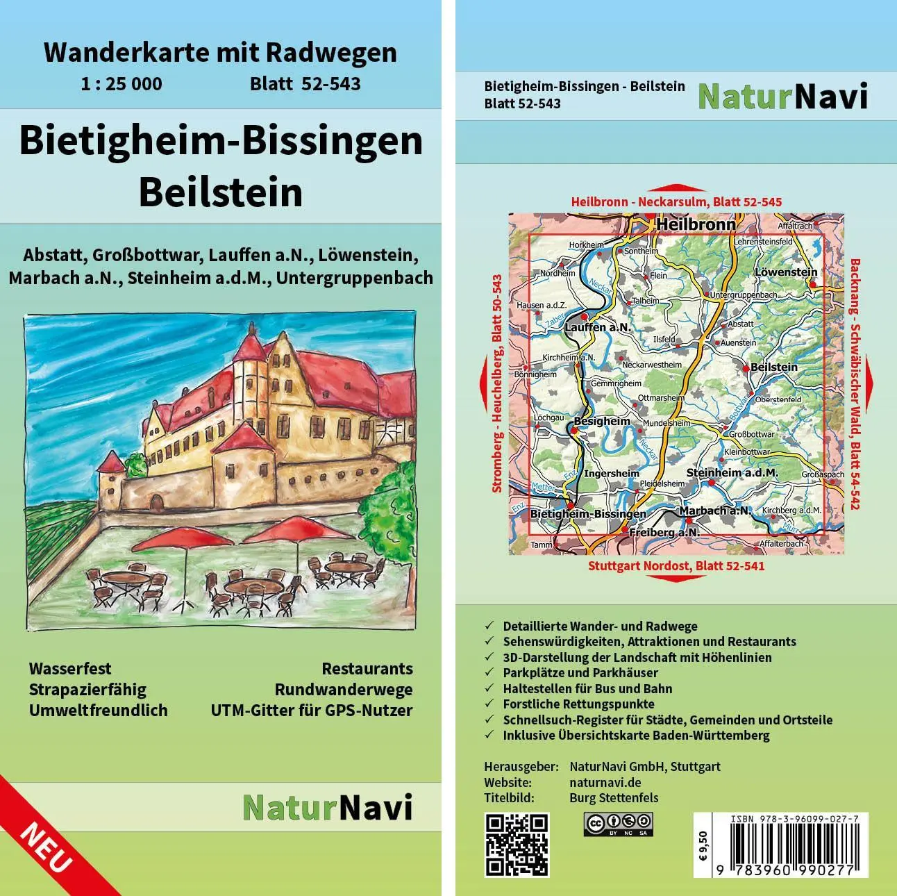 Cover: 9783960990277 | Bietigheim-Bissingen - Beilstein 1 : 25 000, Blatt 52-543 | Deutsch