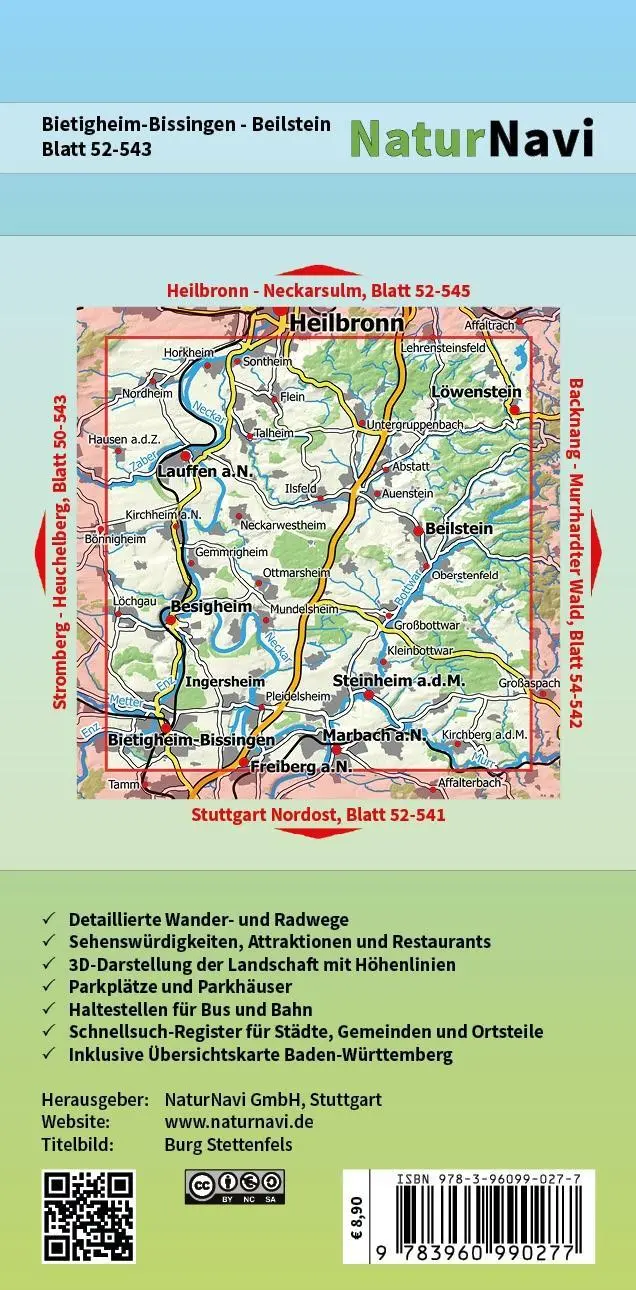 Bild: 9783960990277 | Bietigheim-Bissingen - Beilstein 1 : 25 000, Blatt 52-543 | Deutsch