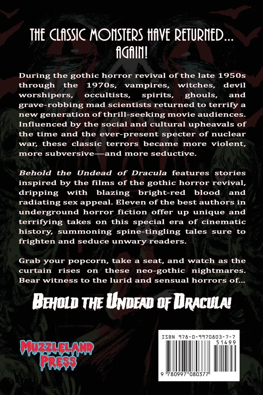 Rückseite: 9780997080377 | Behold the Undead of Dracula | Lurid Tales of Cinematic Gothic Horror