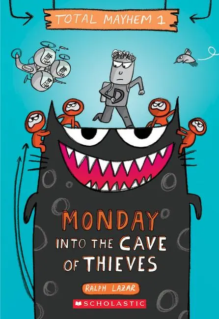 Cover: 9781338770377 | Monday - Into the Cave of Thieves (Total Mayhem #1) | Volume 1 | Lazar