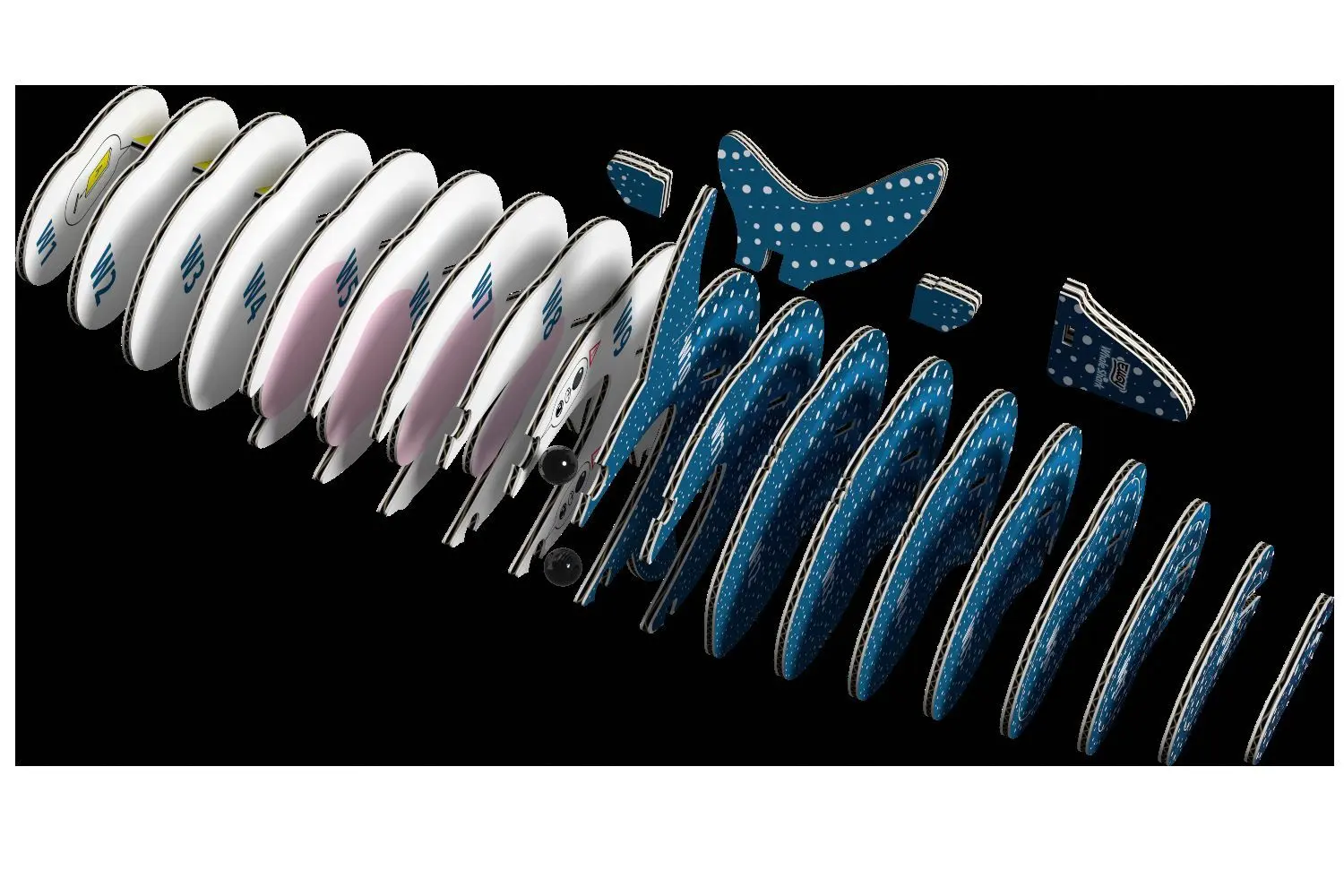 Bild: 9421035150477 | EUGY - 3D Bastelset Walhai | Kit (Bastelset) | In Karton | 650049