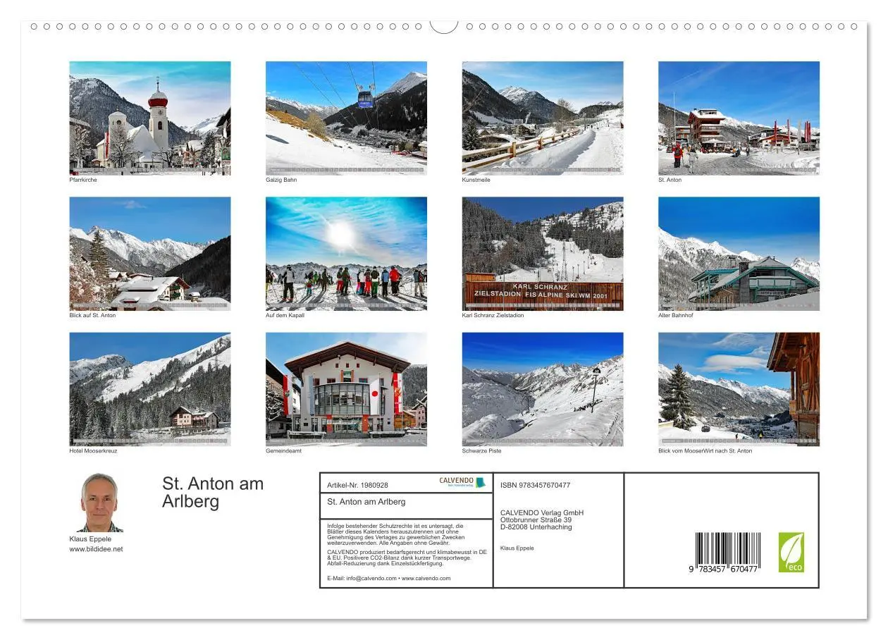 Bild: 9783457670477 | St. Anton am Arlberg (hochwertiger Premium Wandkalender 2026 DIN A2...
