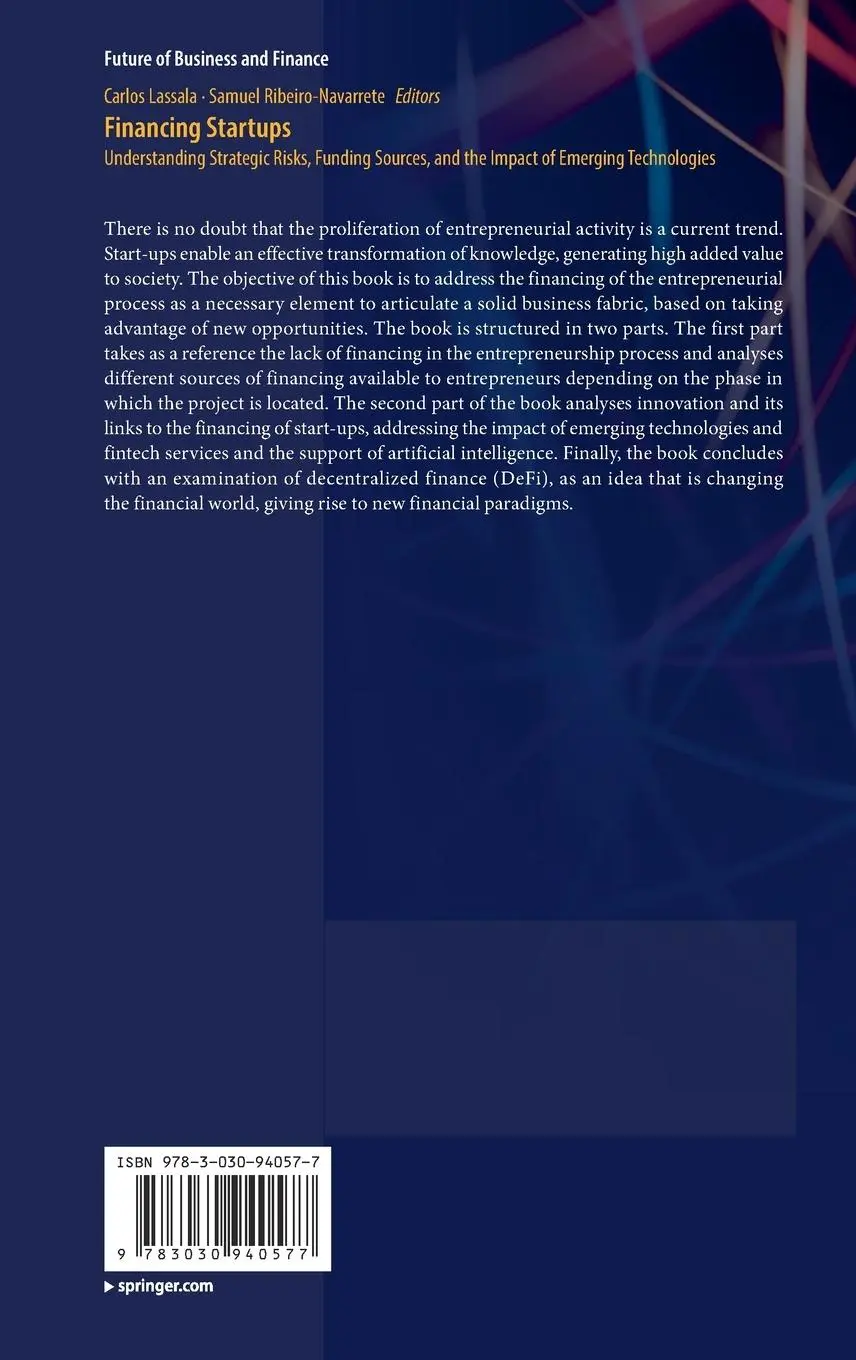 Rückseite: 9783030940577 | Financing Startups | Carlos Lassala (u. a.) | Buch | viii | Englisch