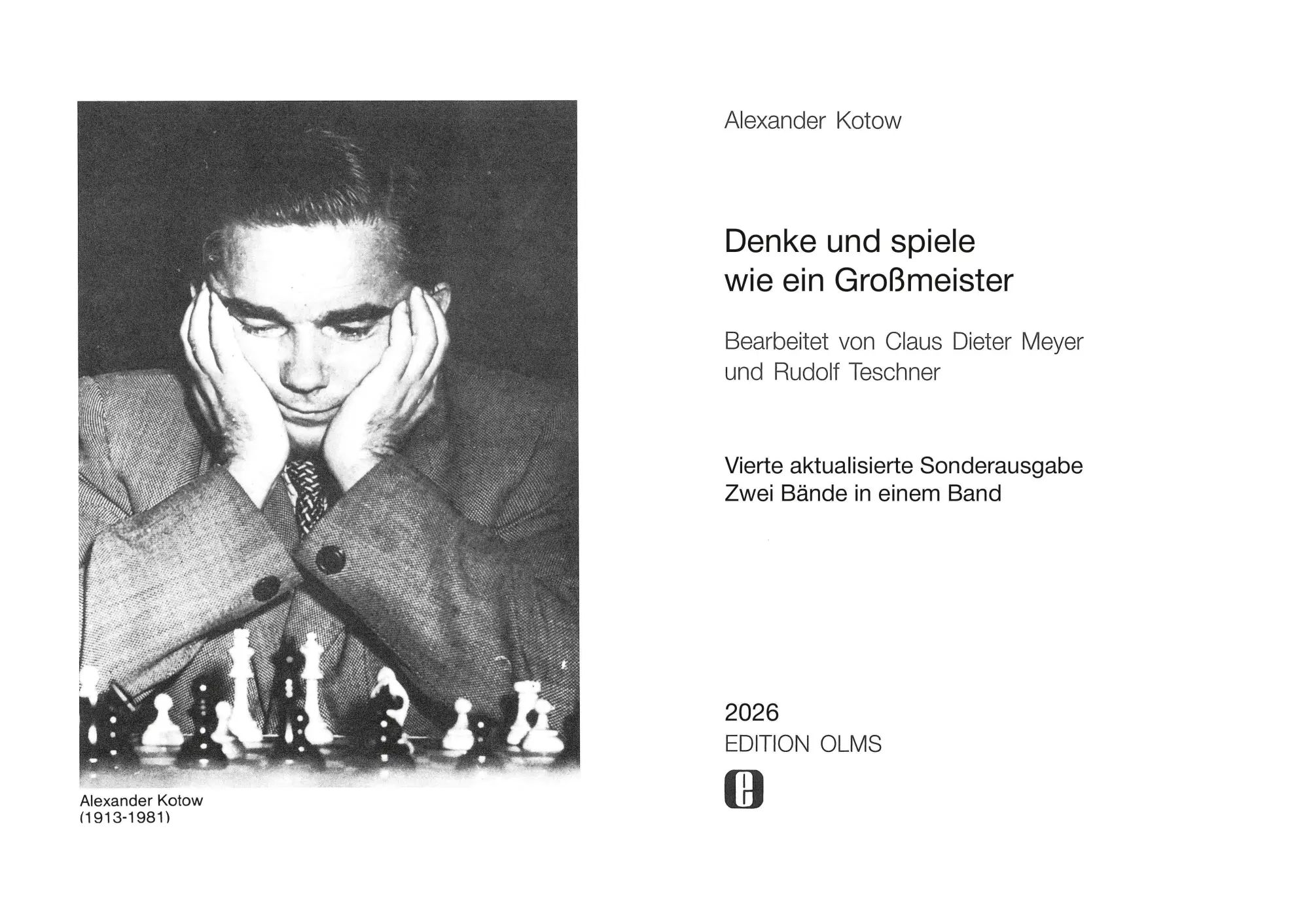Bild: 9783283010577 | Denke und spiele wie ein Großmeister | Alexander Kotow | Taschenbuch