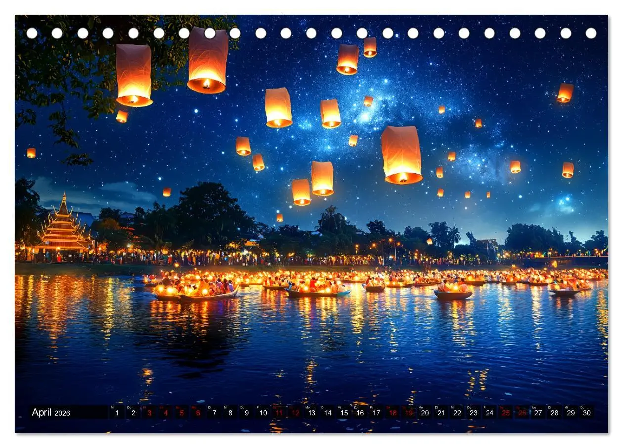 Bild: 9783457350577 | Festival der Kulturen (Tischkalender 2026 DIN A5 quer), CALVENDO...