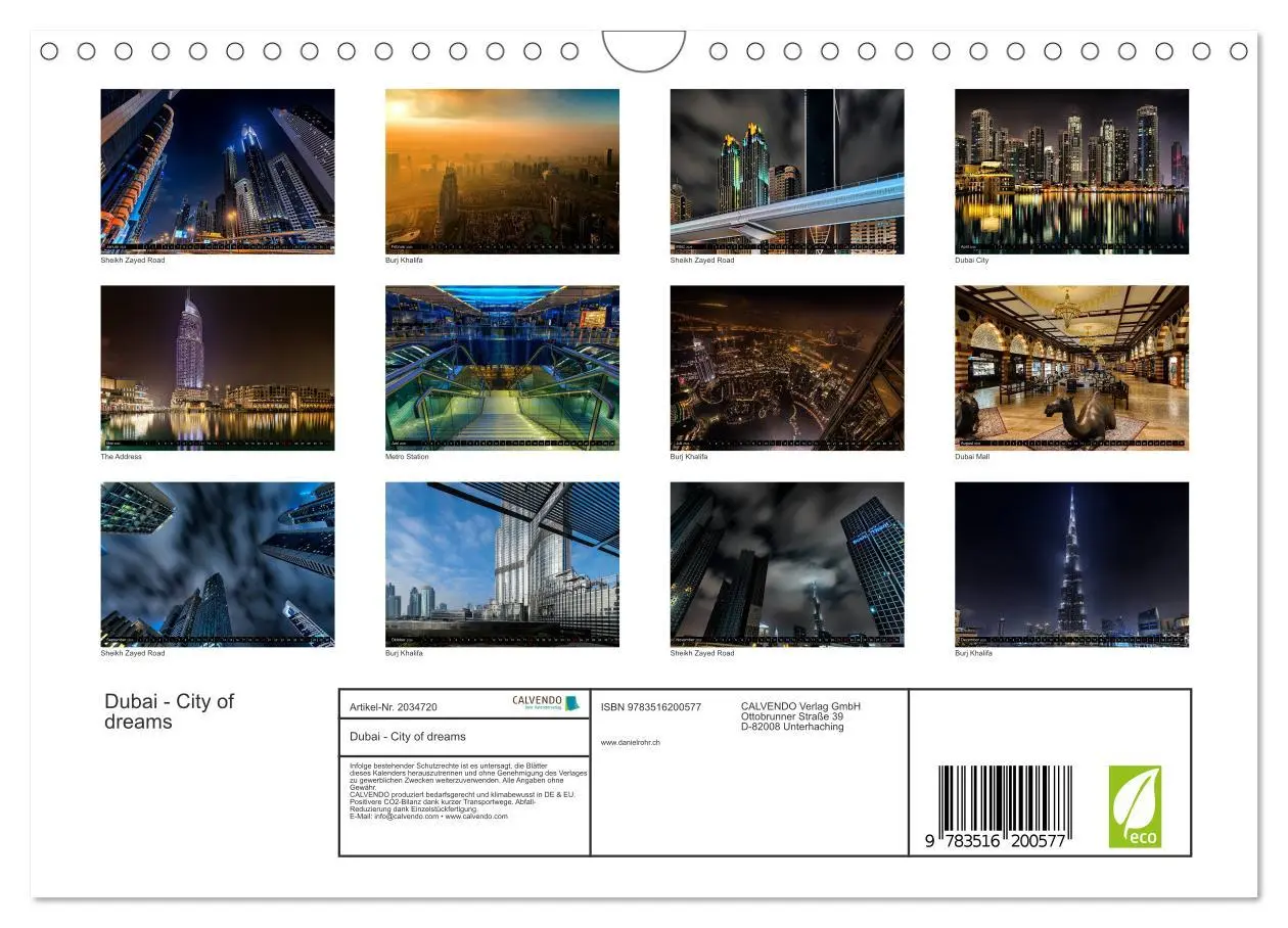 Bild: 9783516200577 | Dubai - City of dreams (Wandkalender 2026 DIN A4 quer), CALVENDO...