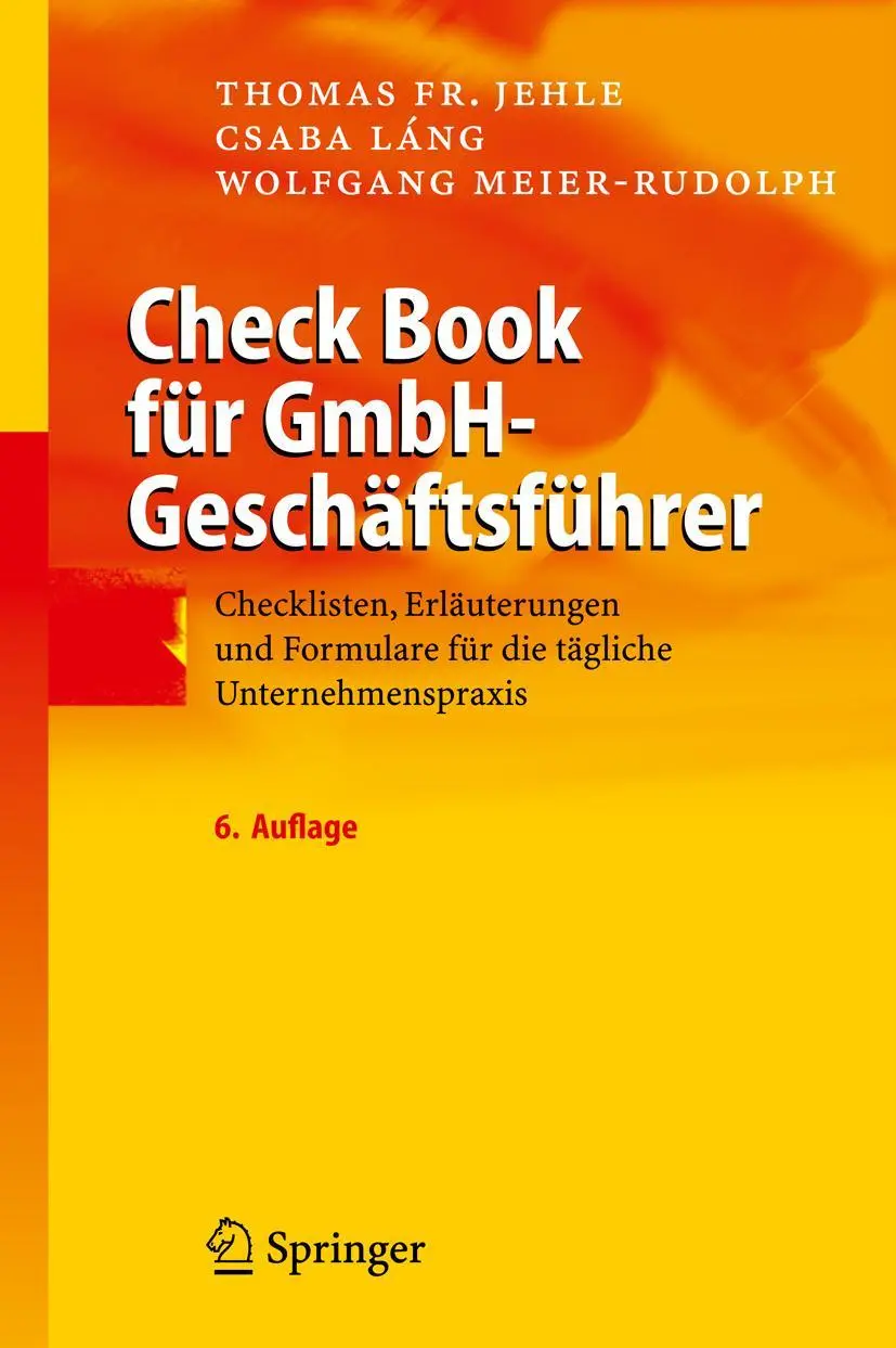 Cover: 9783540890577 | Check Book für GmbH-Geschäftsführer | Thomas F. Jehle (u. a.) | Buch