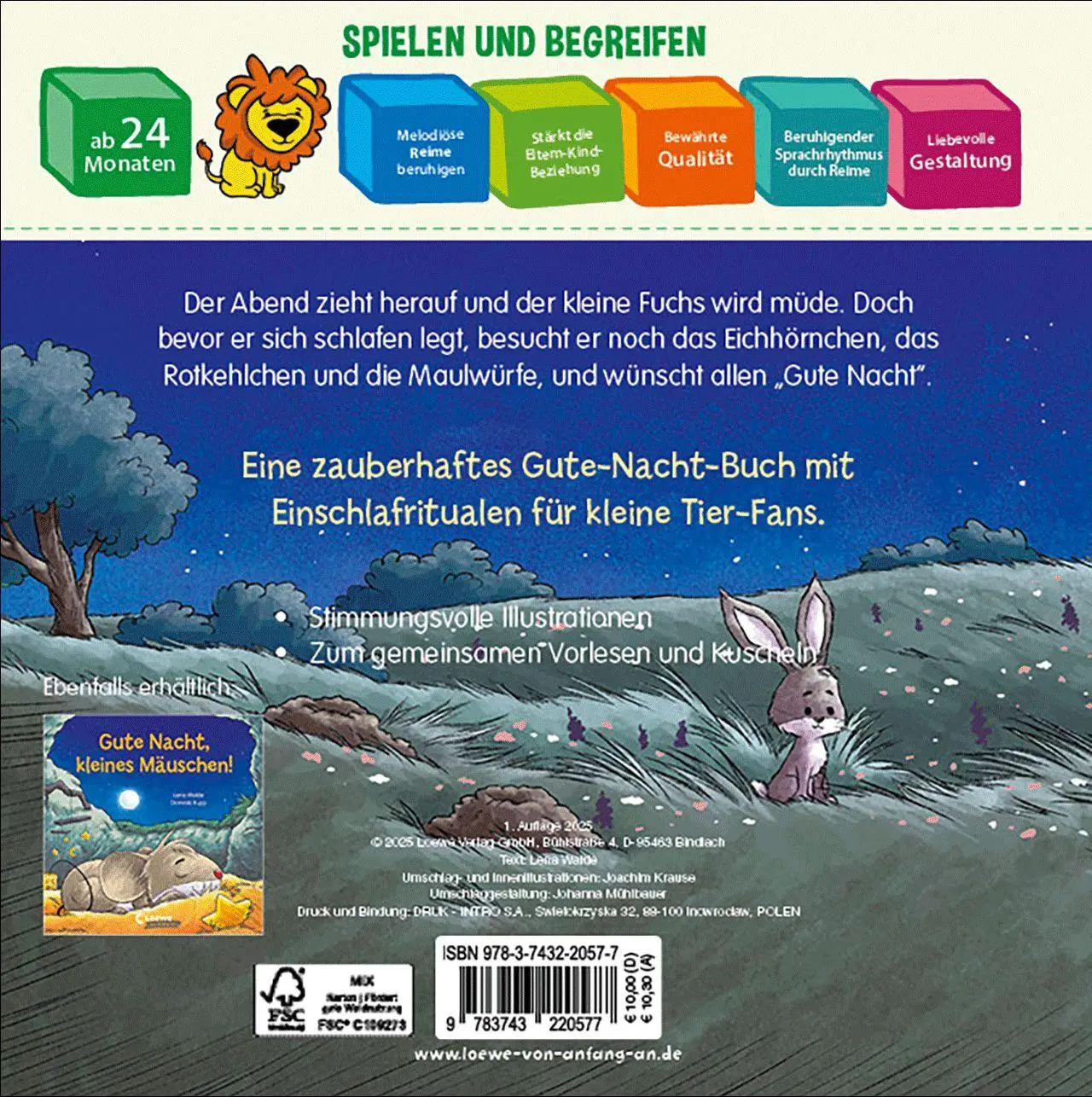 Bild: 9783743220577 | Gute Nacht, liebe Tierkinder! | Lena Walde | Buch | 22 S. | Deutsch