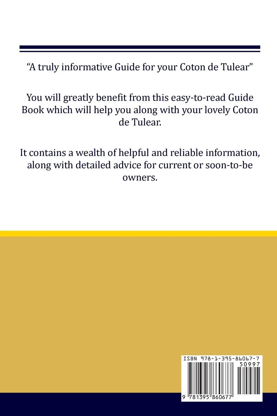 Rückseite: 9781395860677 | Coton de Tulear Guide Coton de Tulear Guide Includes | Simon Roberts